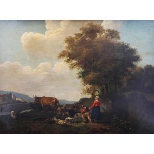 Hendrick Mommers Attr., 1620 – 1693; Pastoral Scene; Oil On Canvas