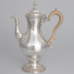 A George III Sterling Silver Coffee Pot, Charles Wright, London, 1771