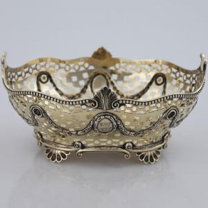 Un panier en argent sterling et vermeil Victorienne, Charles Stuart Harris, Londres, 1898