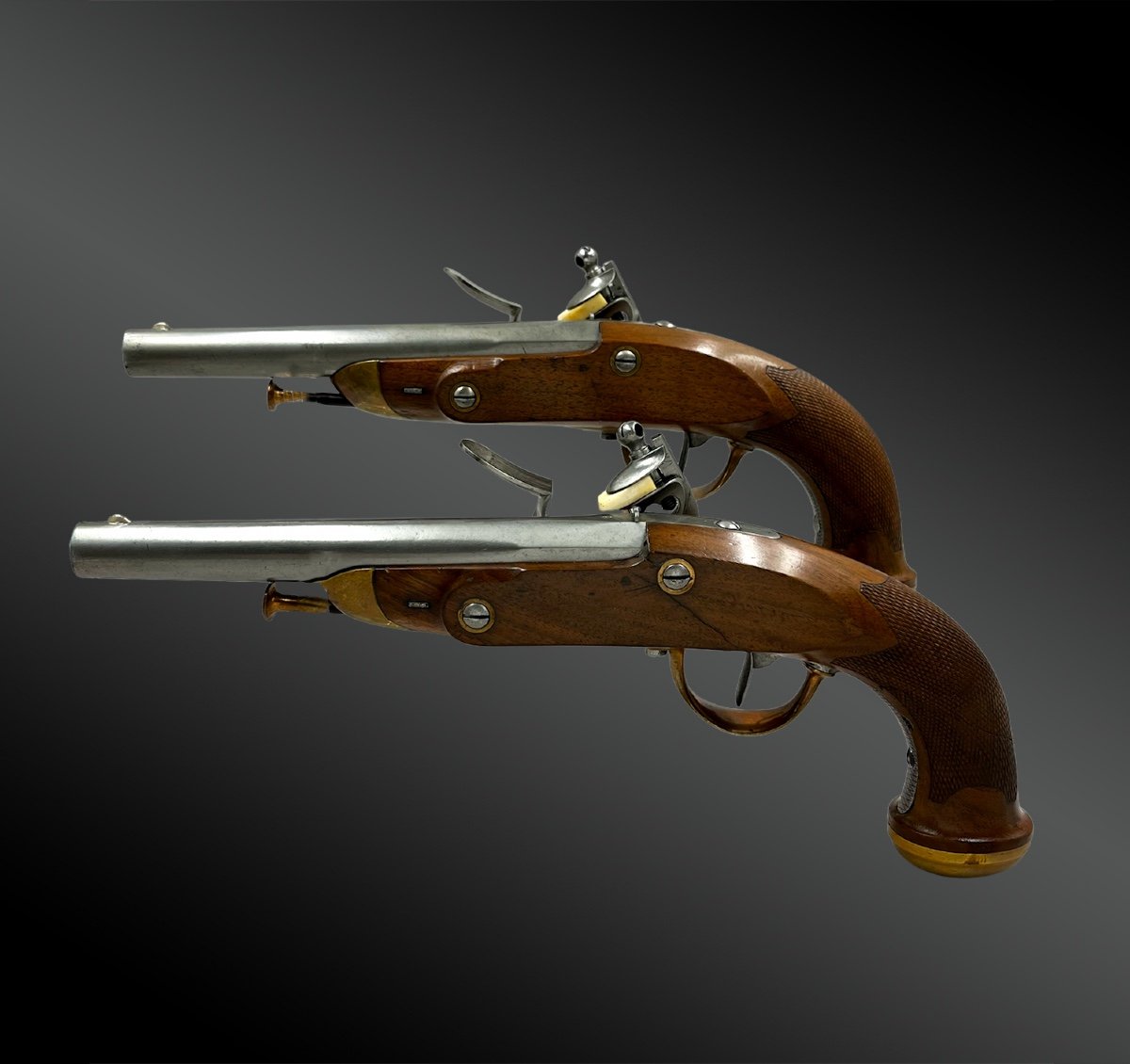 Pair Of Officer's Pistols Model 1816 - 19th Century - France-photo-4