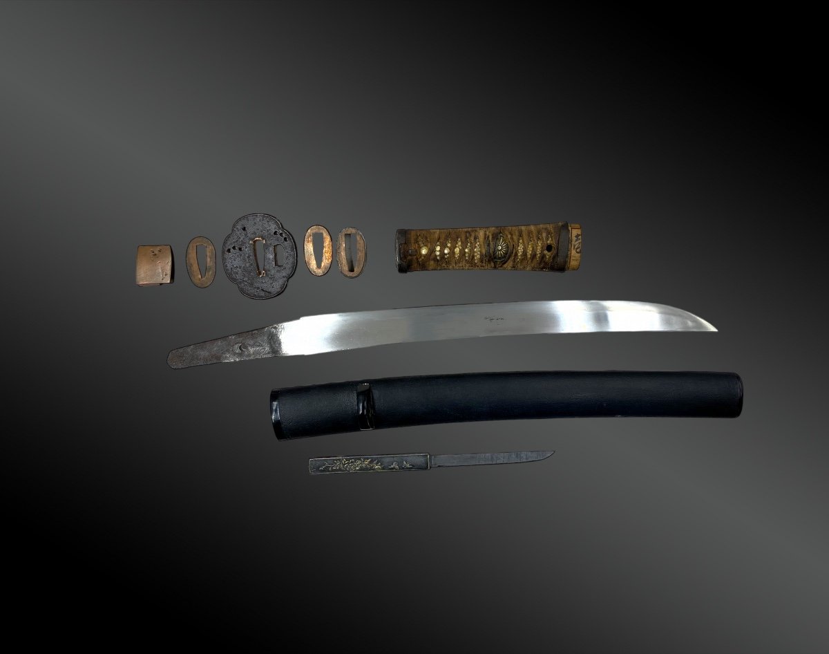 Wakizashi sabre japonais ancien de samouraï et son kozuka - OVIRY