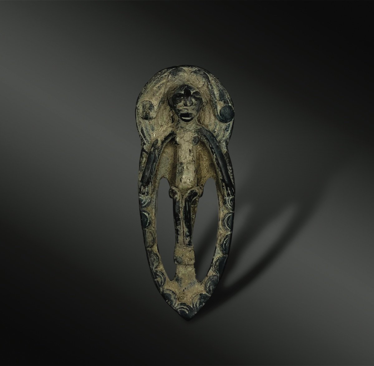 Pendant Animated By An Anthropomorphic Character Facing The Front Senufo Culture, Ivory Coast