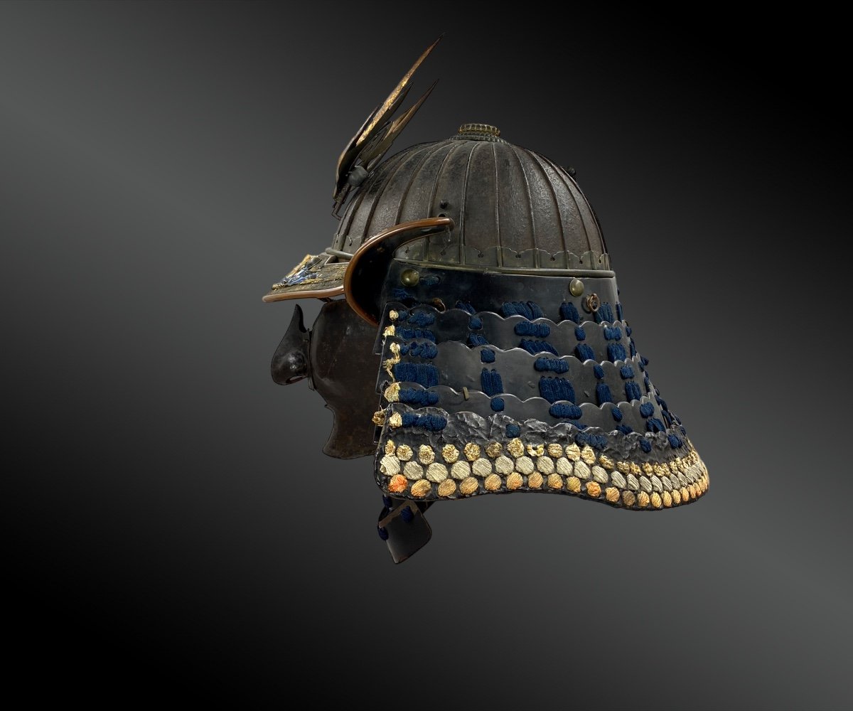 Ensemble Casque De Guerre: Kabuto Avec Mempo Et Maedaté, Japon. époque Momoyama (1573 – 1603)-photo-1