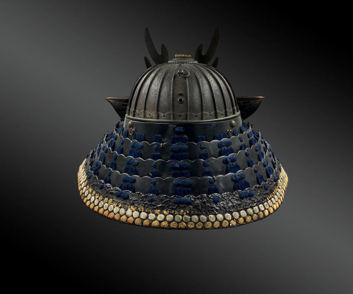 Ensemble Casque De Guerre: Kabuto Avec Mempo Et Maedaté, Japon. époque Momoyama (1573 – 1603)-photo-2