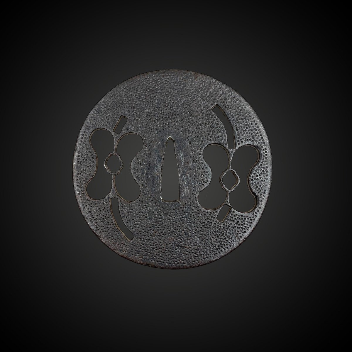 Large Tsuba, Japanese Saber Guard. Japan, Muromachi Period (1333 - 1573)