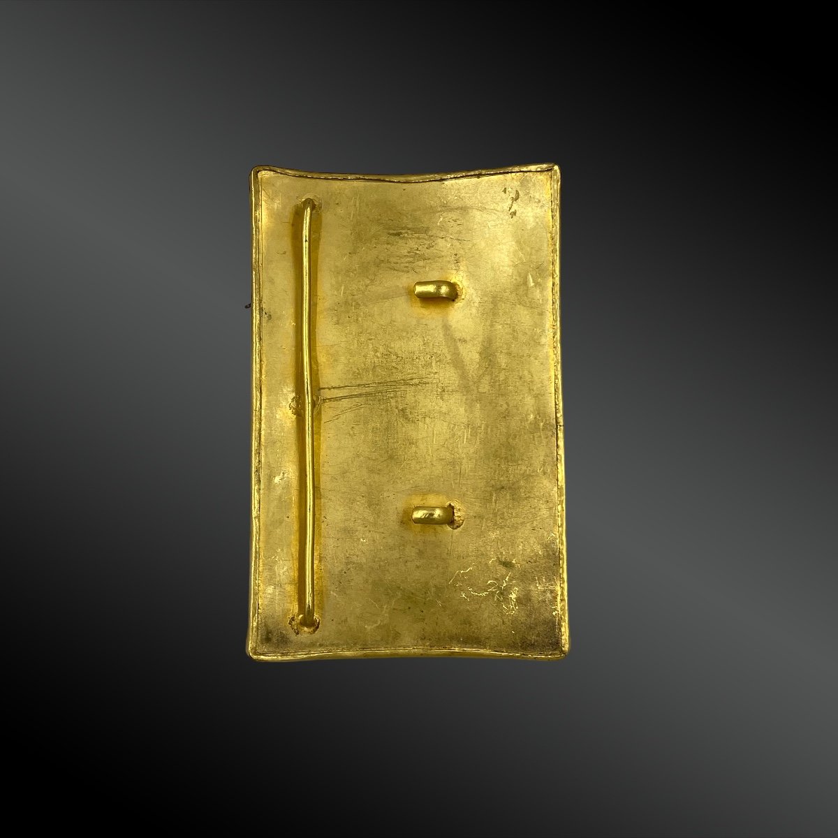 Belt Plate. Nineteenth Century. Golden Brass.-photo-2