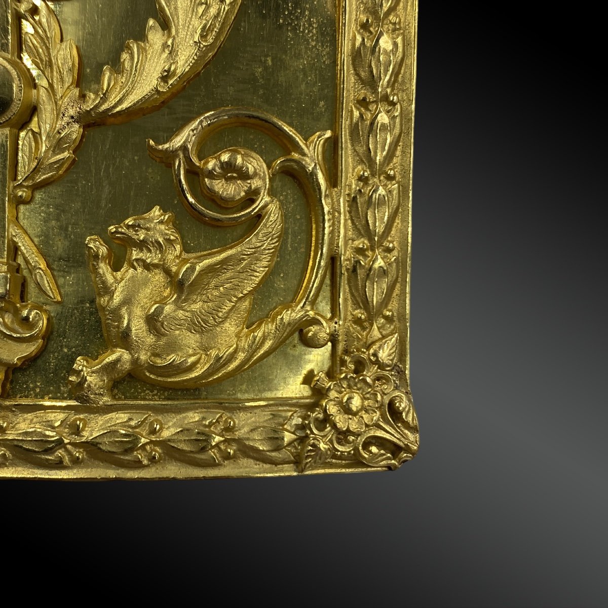 Belt Plate. Nineteenth Century. Golden Brass.-photo-4