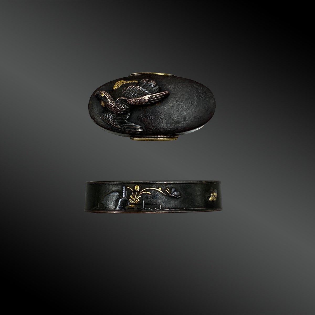 Fuchi Kashira  Japon - époque Edo (1603 - 1868), XIXe Siècle 