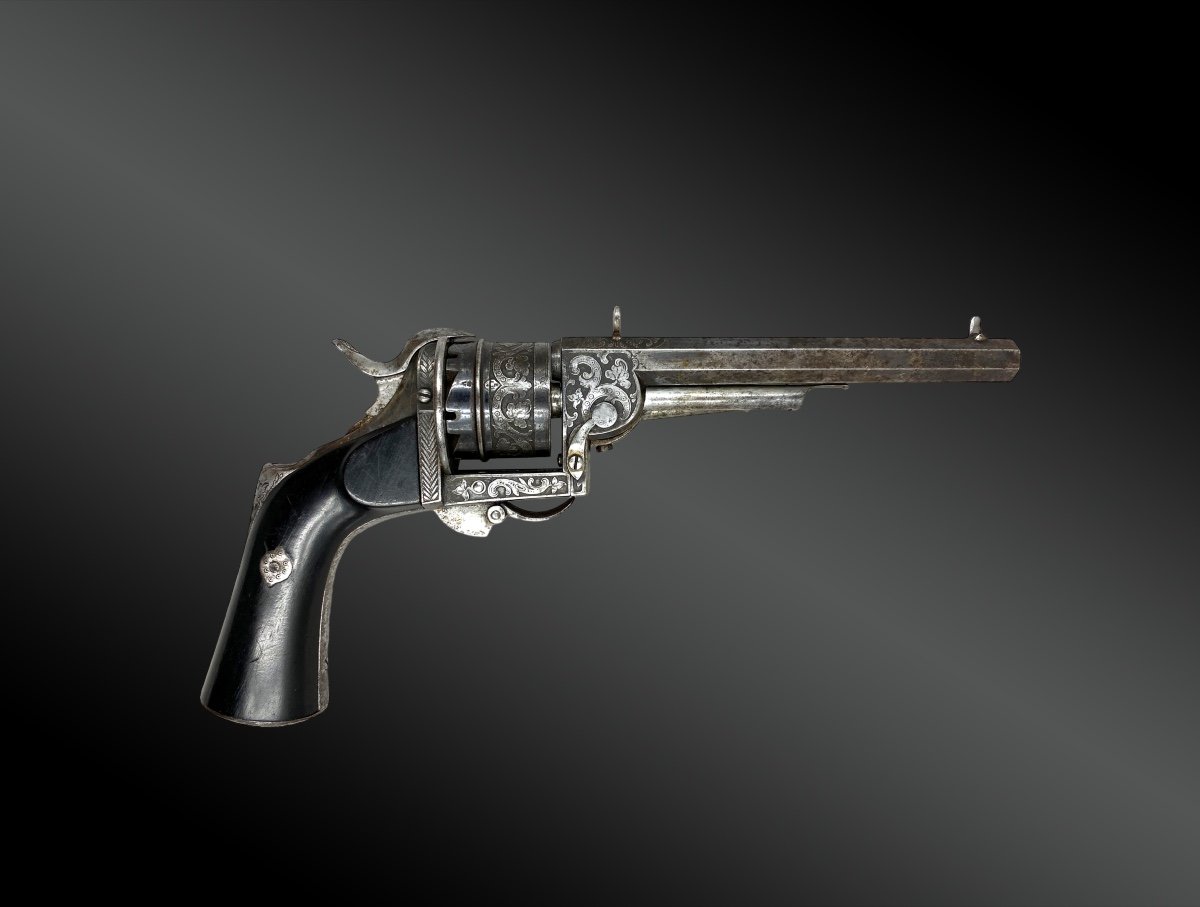 Loron System Revolver Belgium 19th Century-photo-3