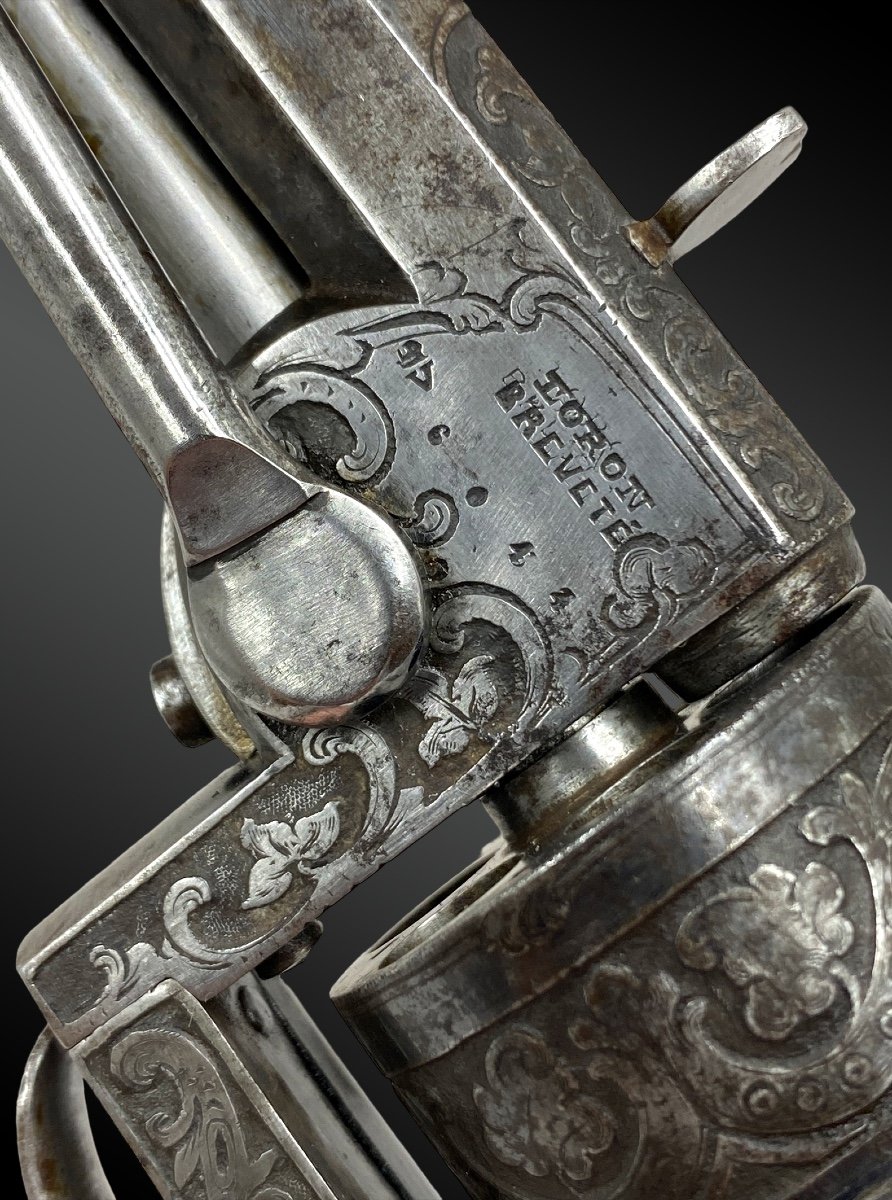 Loron System Revolver Belgium 19th Century-photo-4