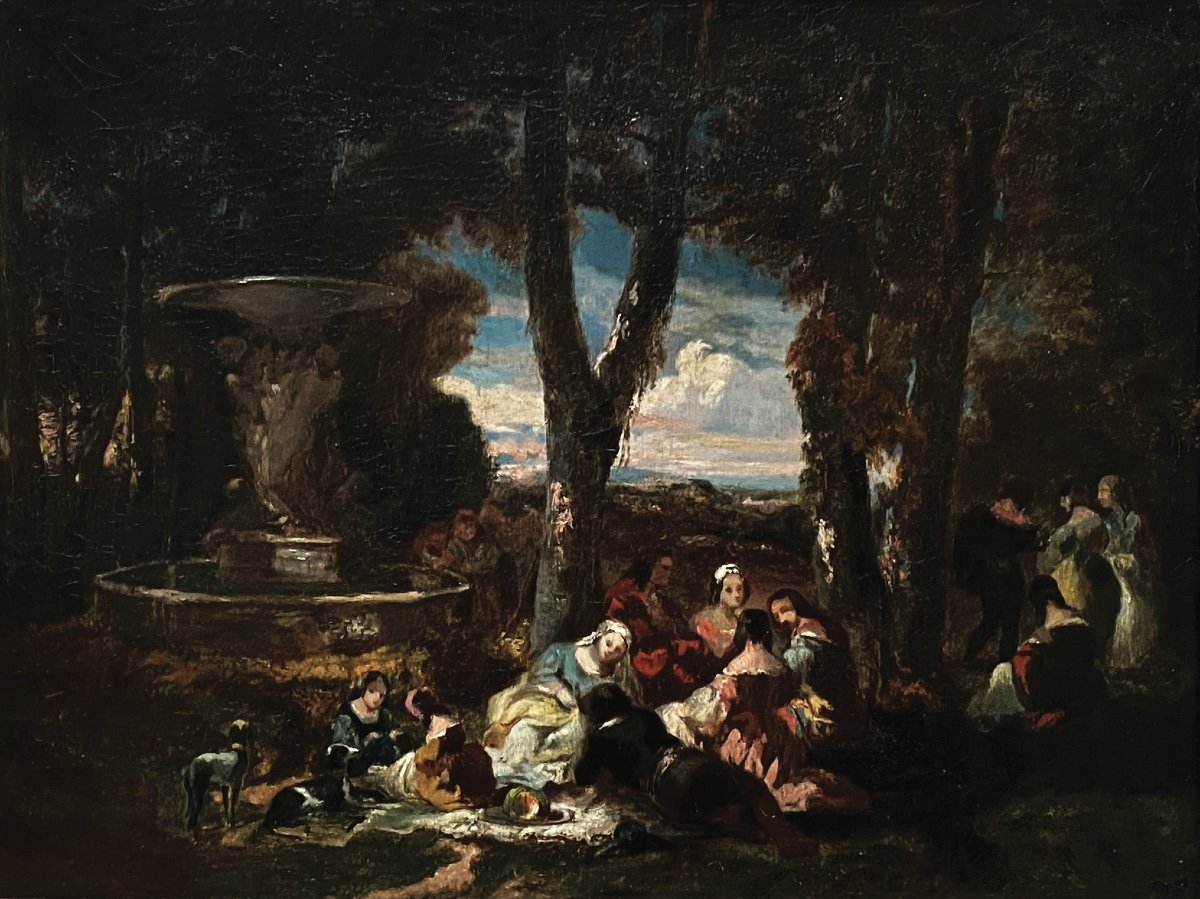 Narcisse Diaz De La Pena (1807-1876), Dans Le Goût De - Fête Dans Un Parc