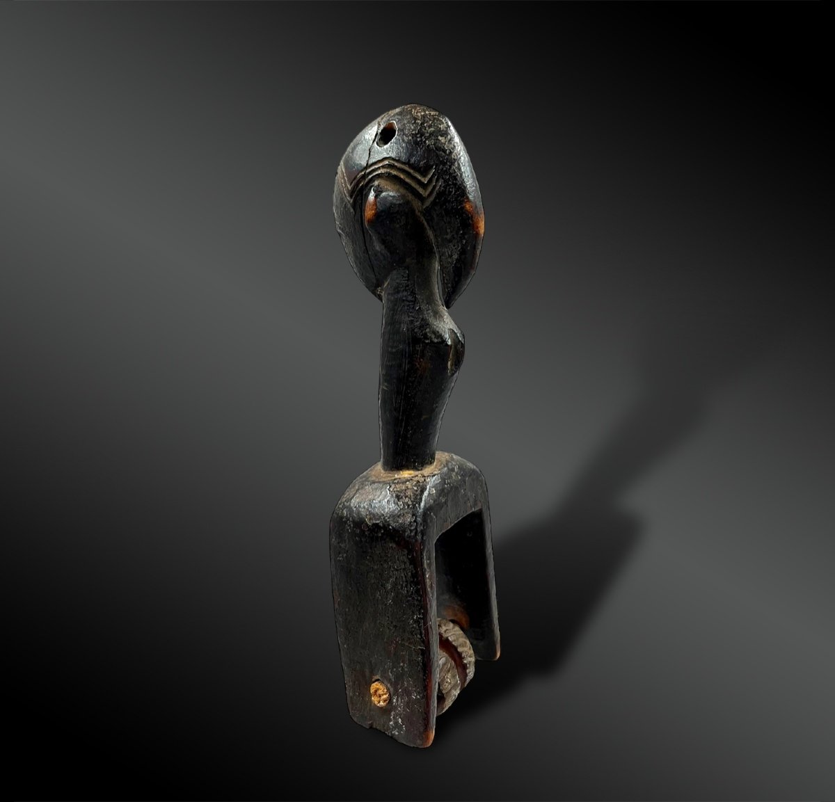 Pulley Stirrup With Anthropozoomorphic Face - Ivory Coast - Late 19th Century-photo-4