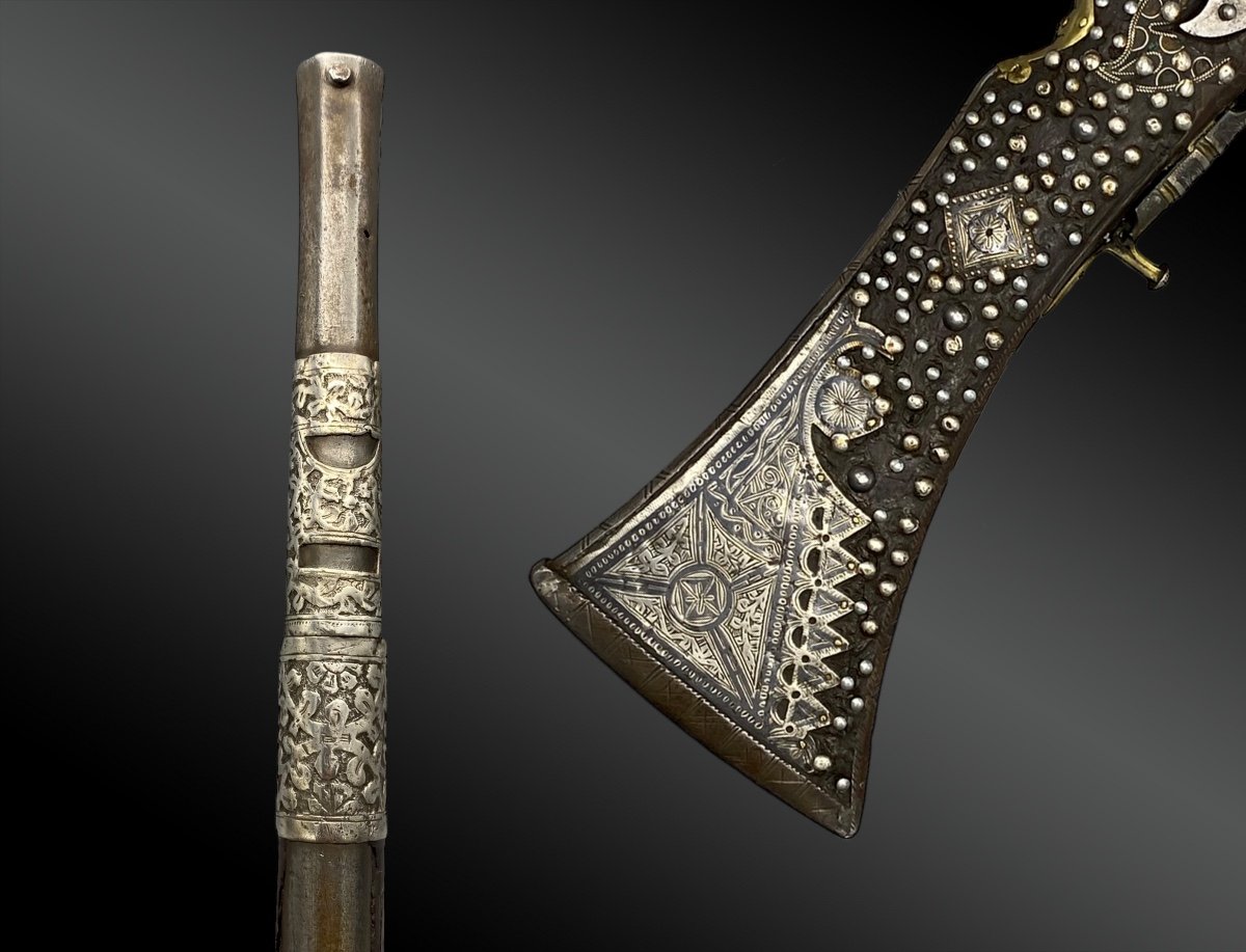 Mukahla Flintlock Rifle - Morocco - 19th Century-photo-2