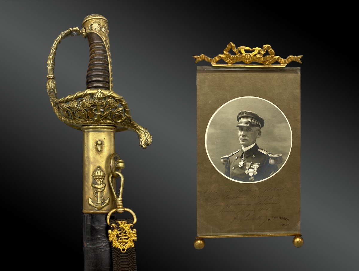 Marine Saber M. 1837 From Rear-admiral Marie Jean Lucien Lacaze, With Historical Memories-photo-2