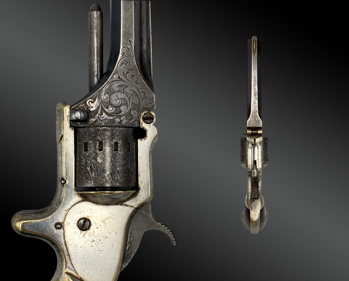 Manhattan Arms .22 Cal. Revolver Factory Engraved, Cal. 22 United States: 1861 / 1862-photo-3