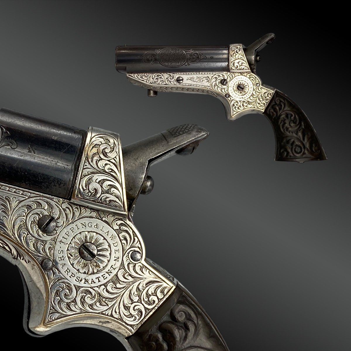 Sharps Pistol With 4 Barrels, Factory Engraved, Luxury Finish United States, 19th Century, Circa 1880-photo-2