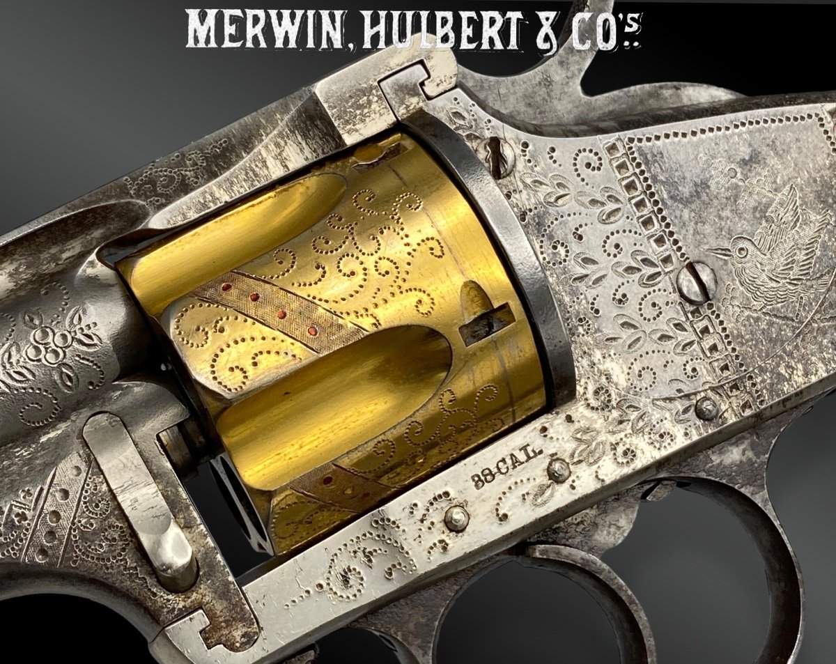 Pair Of Merwin Hulbert Revolvers, Engraved And Gilded From The Factory. Boxed. United States – 19th Century-photo-3