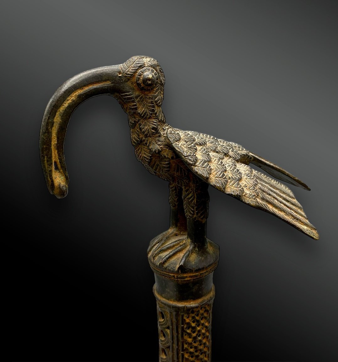 Animated Idiophone Of An Ibis - Ancient Kingdom Of Benin, Nigeria - 19th Century-photo-2