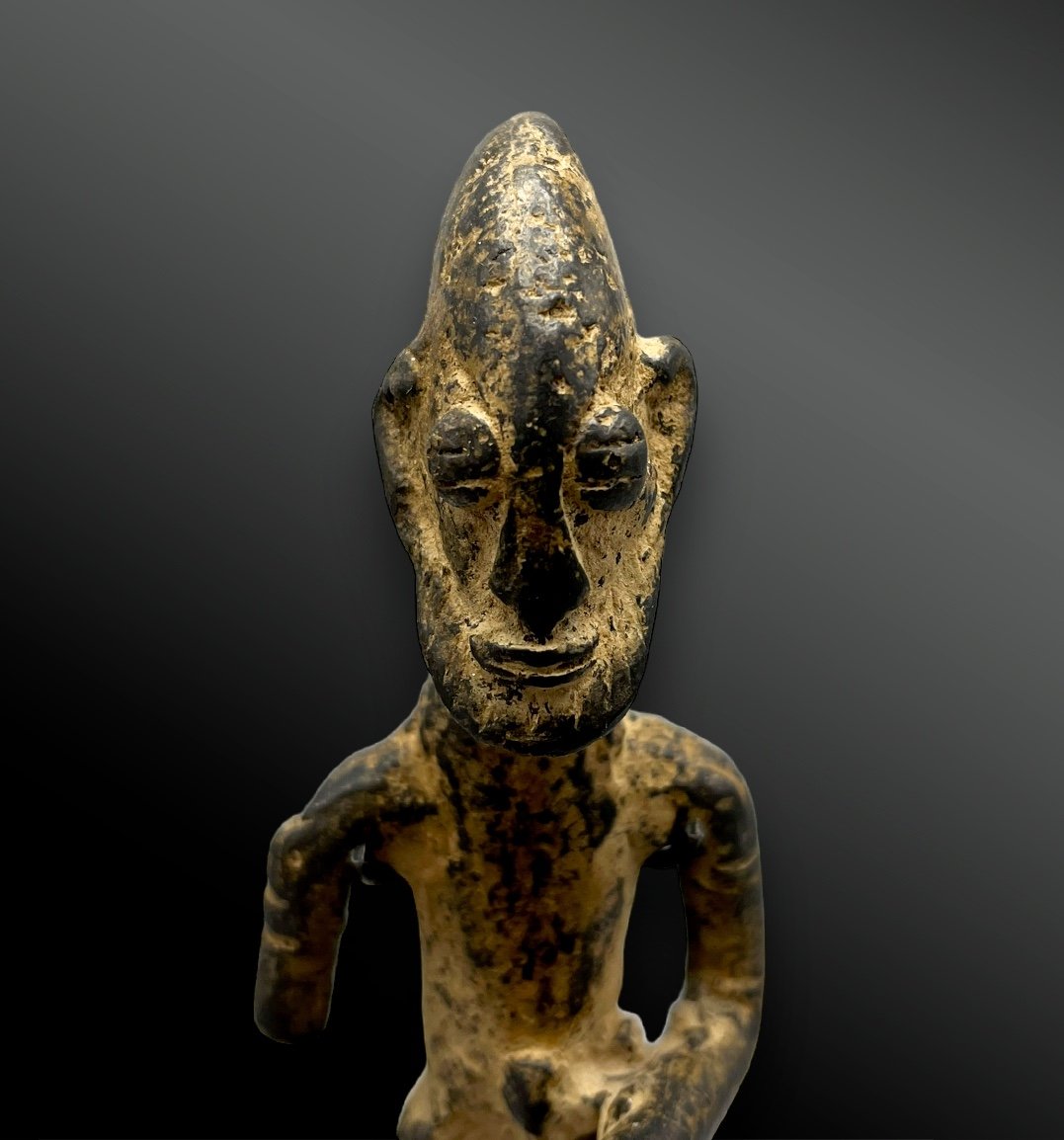 Bust Of A Man With A Very Slender Skull - Dogon Culture, Mali - 19th Century Or Earlier-photo-3