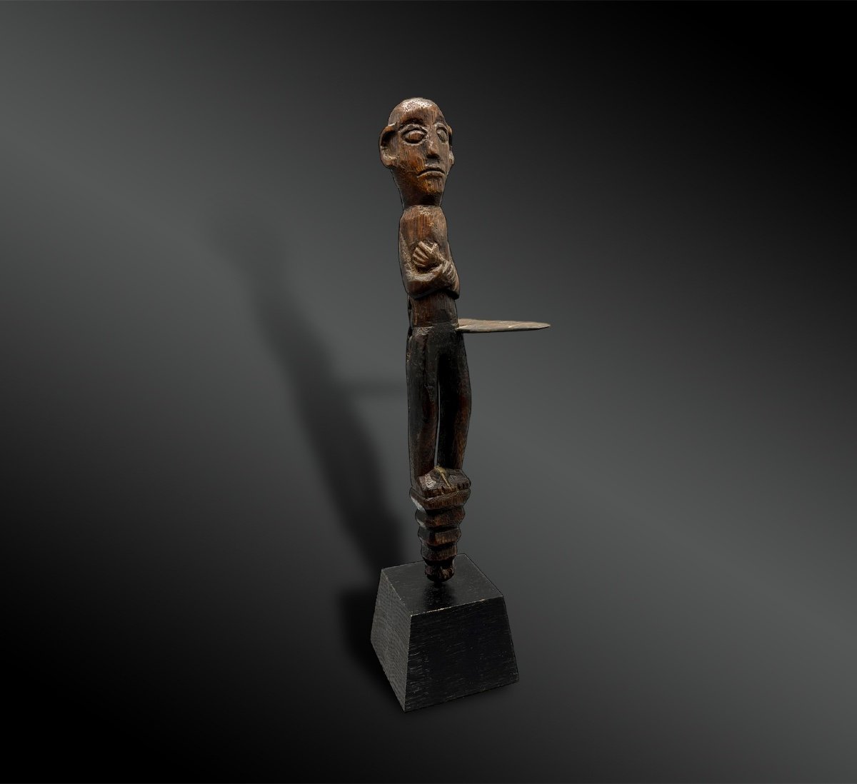 Statuette Protectrice Hampatong - Culture Dayak, île De Bornéo - Vers 1900