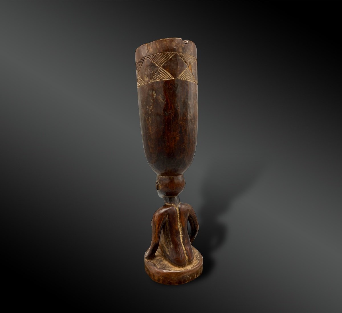 Caryatid Cup - Chokwé Culture, Angola - First Half Of The 20th Century-photo-4