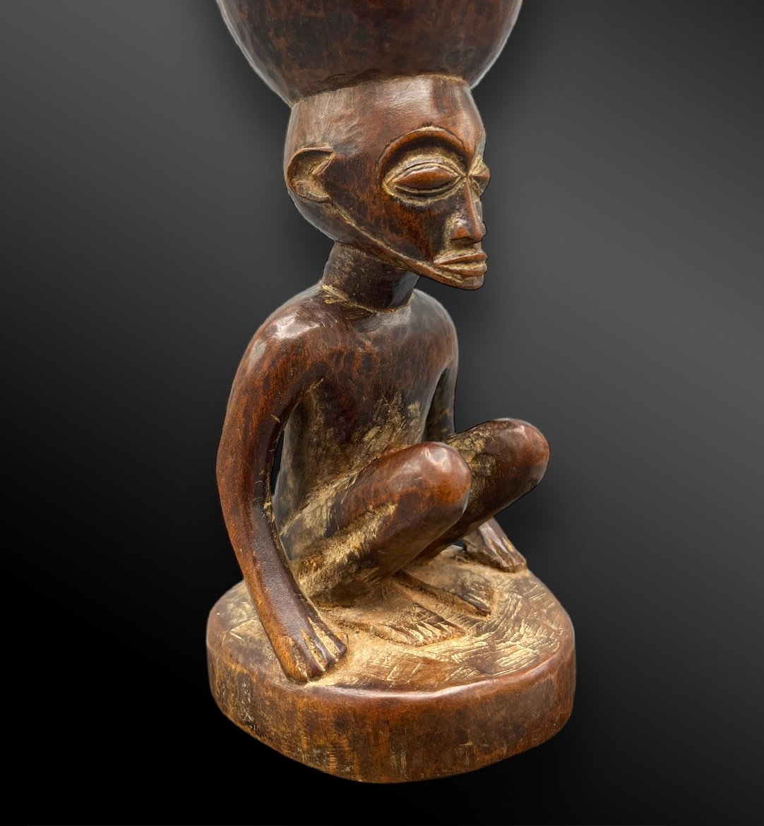 Caryatid Cup - Chokwé Culture, Angola - First Half Of The 20th Century-photo-2