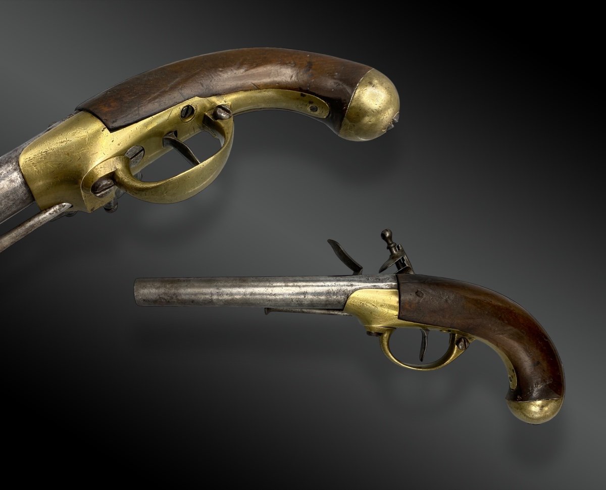 Flintlock Pistol Model 1777, 1st Type Known As A Safe Pistol, France, 18th Century, Louis XVI Period-photo-2