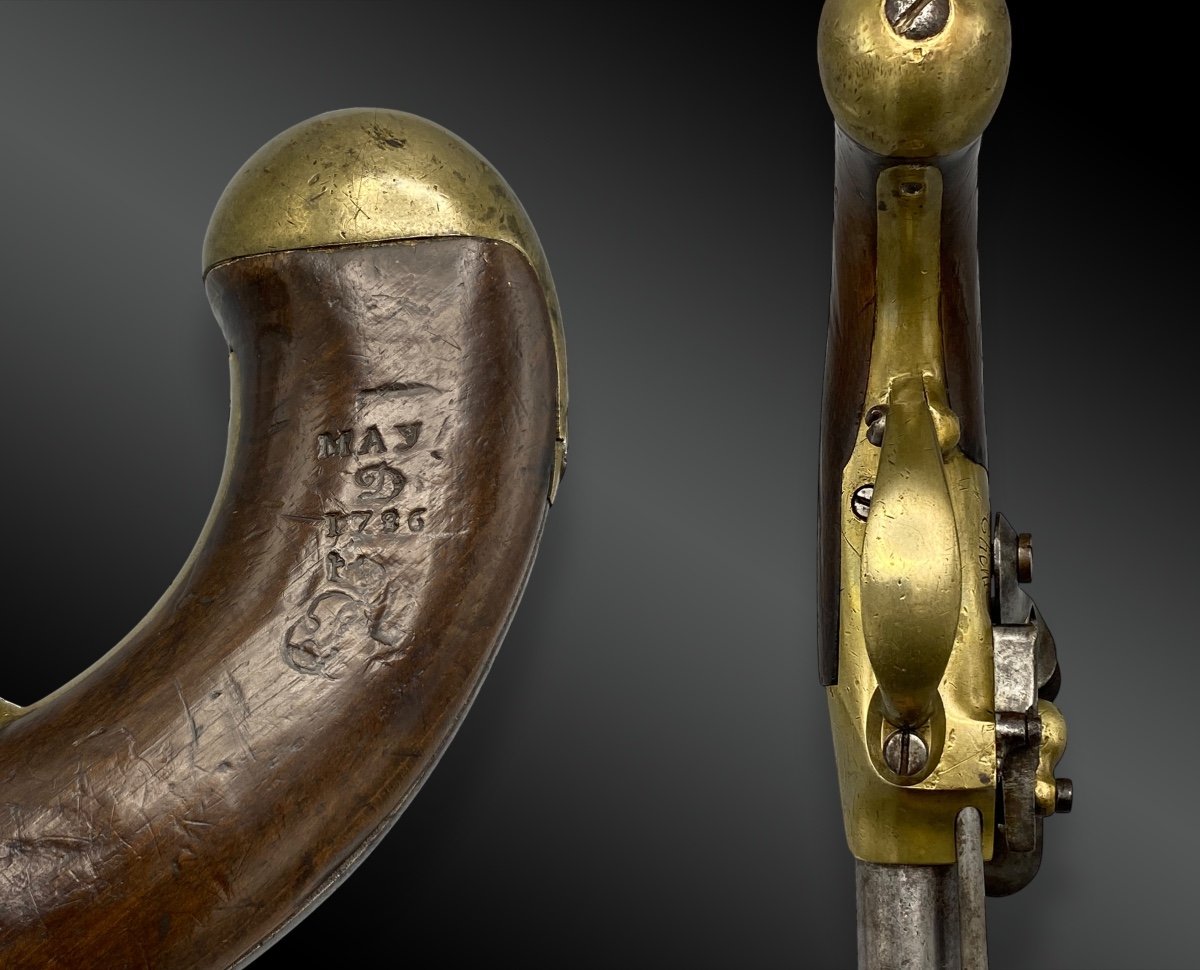 Flintlock Pistol Model 1777, 1st Type Known As A Safe Pistol, France, 18th Century, Louis XVI Period-photo-4