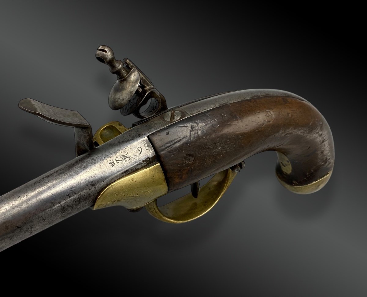 Flintlock Pistol Model 1777, 1st Type Known As A Safe Pistol, France, 18th Century, Louis XVI Period-photo-1