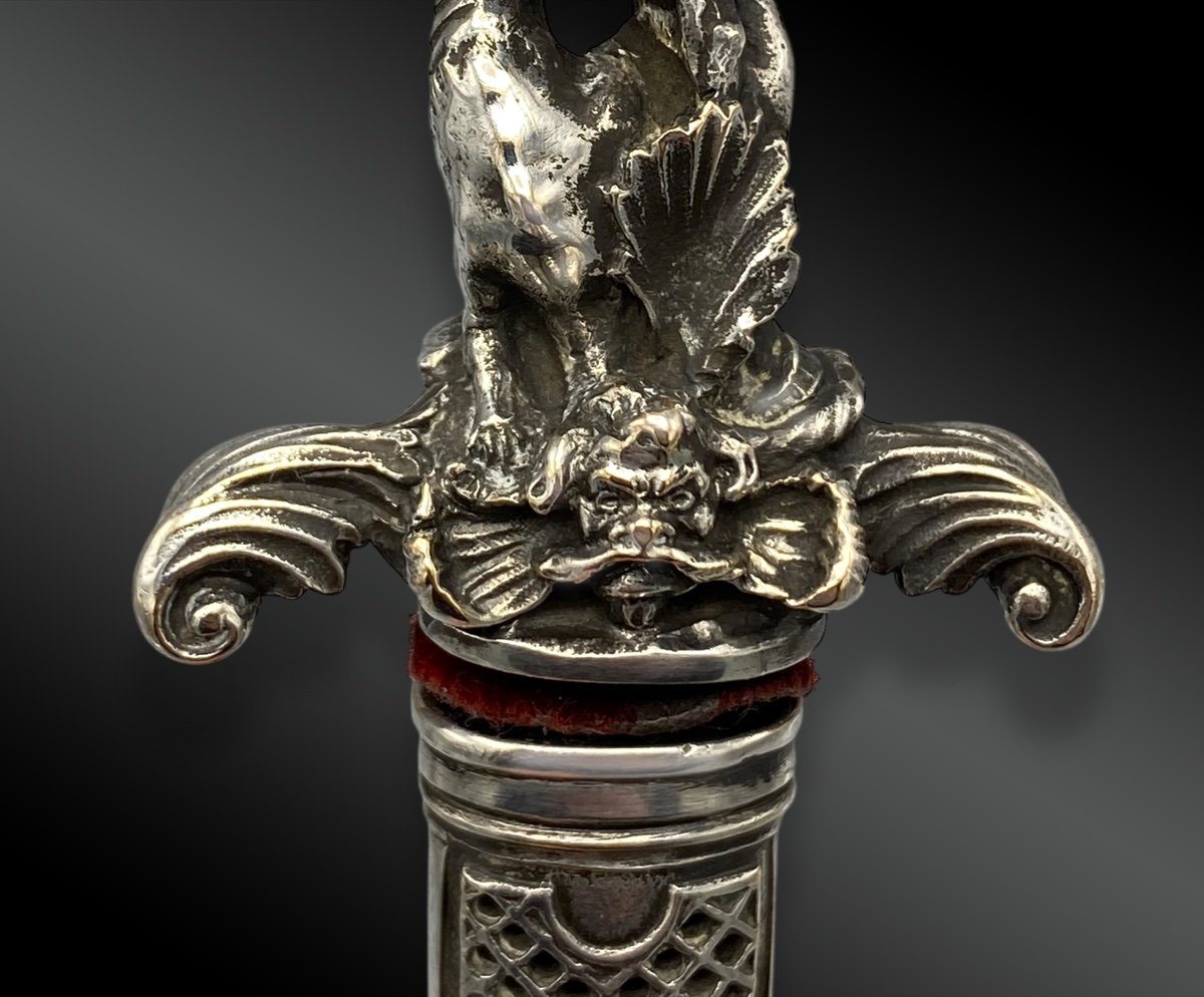 Romantic Dagger Depicting Saint Michael Slaying The Dragon 19th Century European Work -photo-3