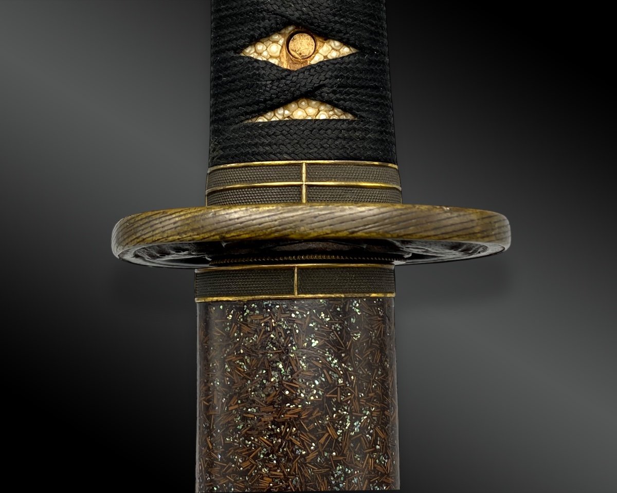 Koshirae, Monture Pour Katana Avec Certificat Japon, Période Début De L’ère Meiji. XIXème -photo-2