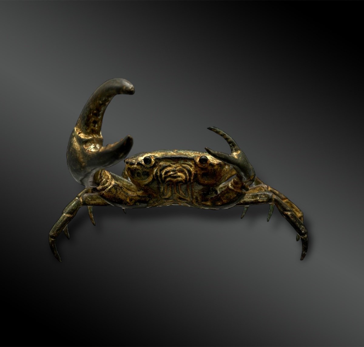 Bronze Crab With Green Patina - 20th Century European Work 