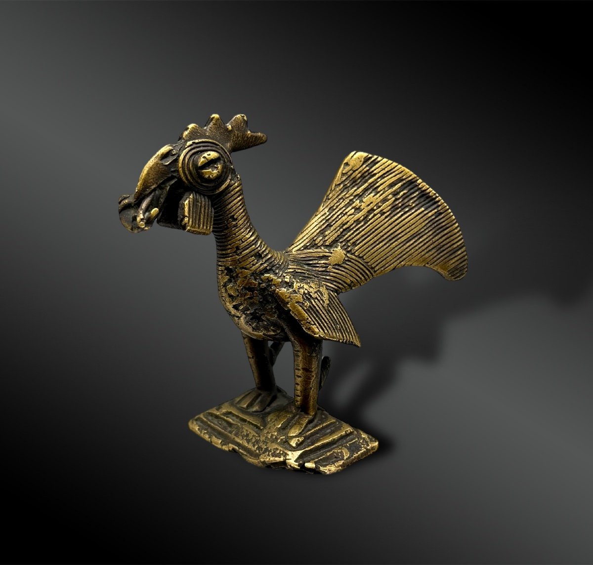 Gold Powder Weight Representing A Chicken - Akan Culture, Ghana - 19th Century -photo-2