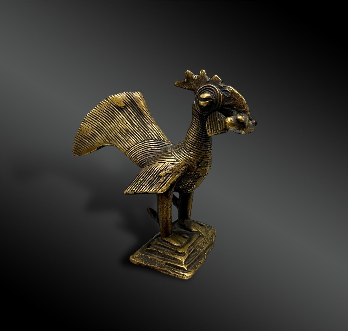 Gold Powder Weight Representing A Chicken - Akan Culture, Ghana - 19th Century 