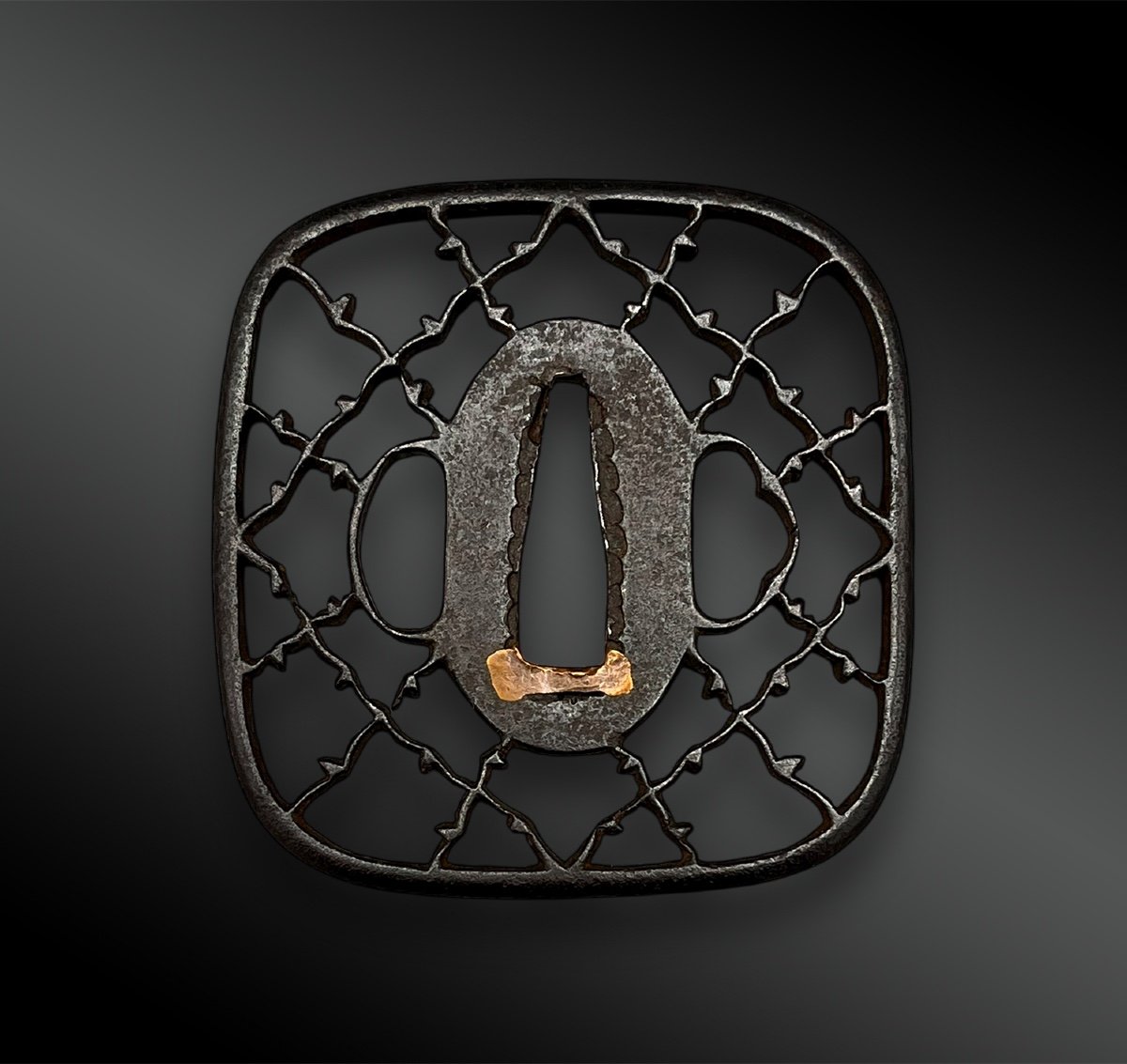 Tsuba Kaku Maru Gata - Japon - Période Edo (1603-1868)