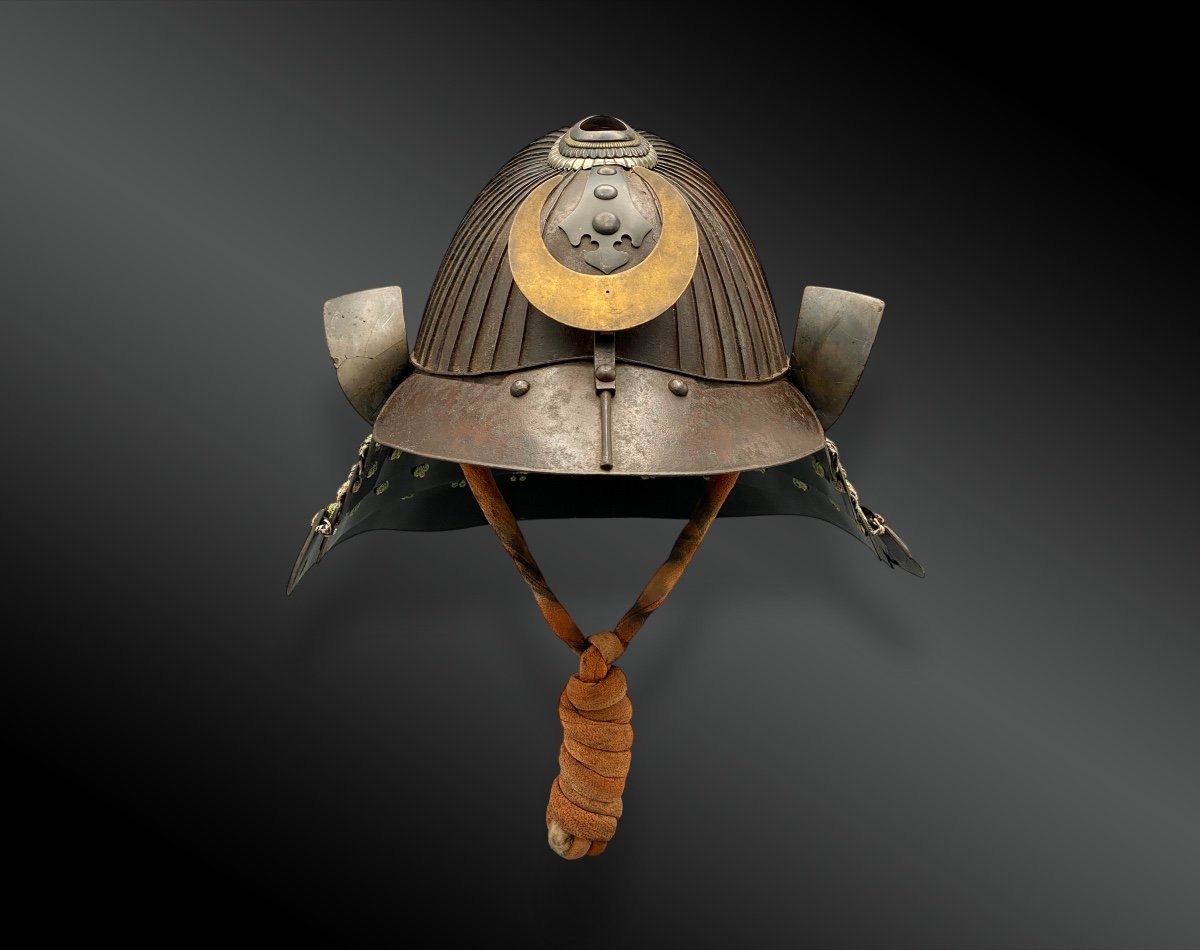 Samurai, War Helmet Called Kabuto, Forty Blades Suji-bachi Type Japan - Edo Period-photo-2