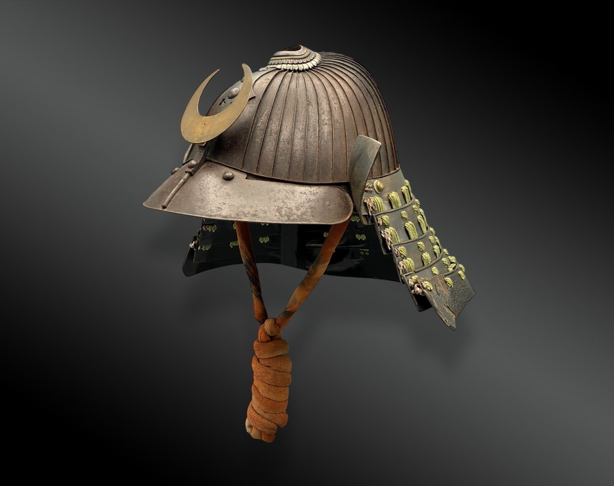 Samurai, War Helmet Called Kabuto, Forty Blades Suji-bachi Type Japan - Edo Period-photo-3