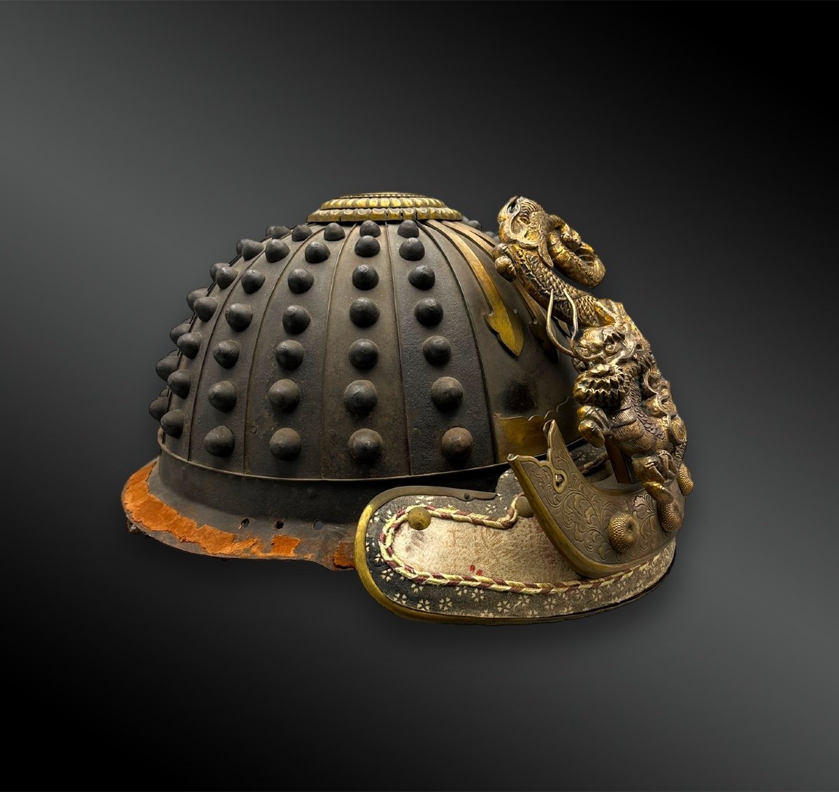 Firefighter Helmet Called Kaji Kabuto Type Hoshi - Japan - Edo Period (1603–1868)-photo-2