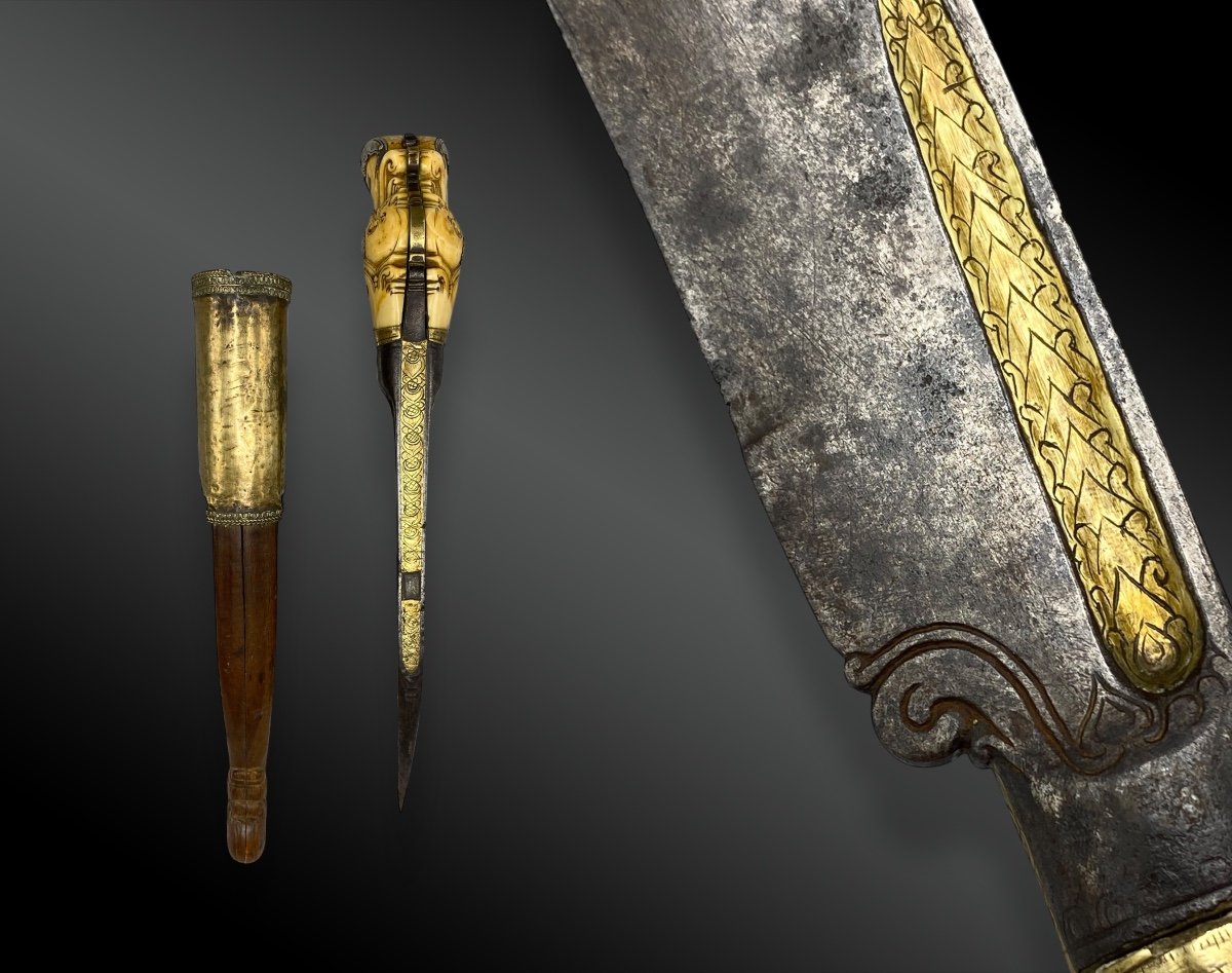 Dagger Called Pia-kaeta, With Its Scabbard. Sri Lanka, 18th Century -photo-2