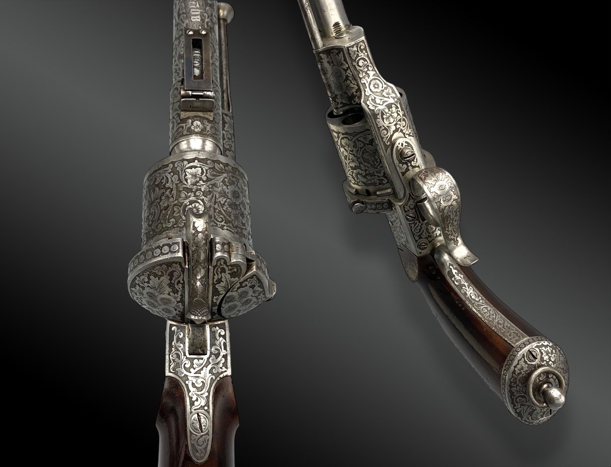 Lefaucheux Carbine Revolver Engraved By Caron Aqer. From The Emperor. France, 19th Century -photo-1