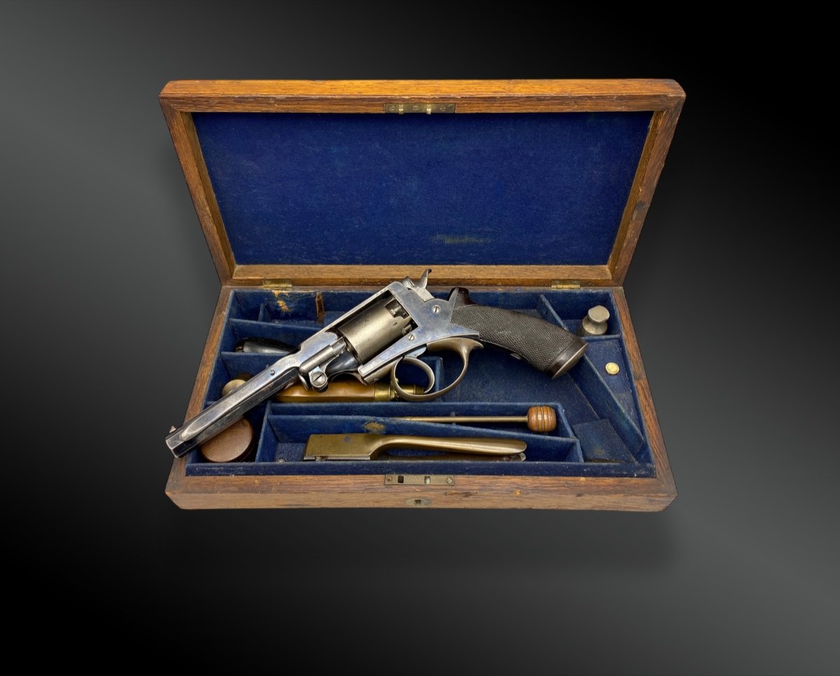 Coffret Revolver Adams’ patent, Trulock & Harris Angleterre, XIXème Siècle-photo-3