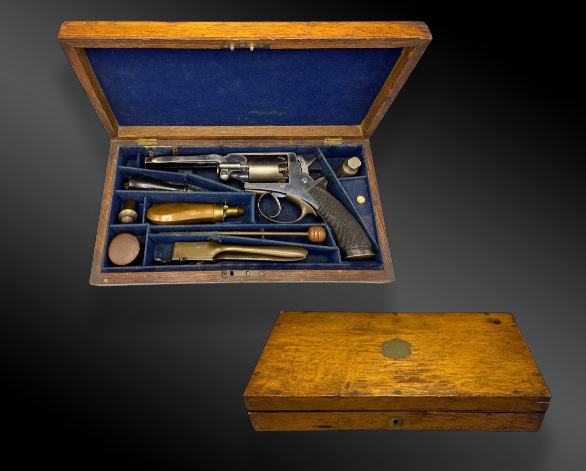 Coffret Revolver Adams’ patent, Trulock & Harris Angleterre, XIXème Siècle-photo-2