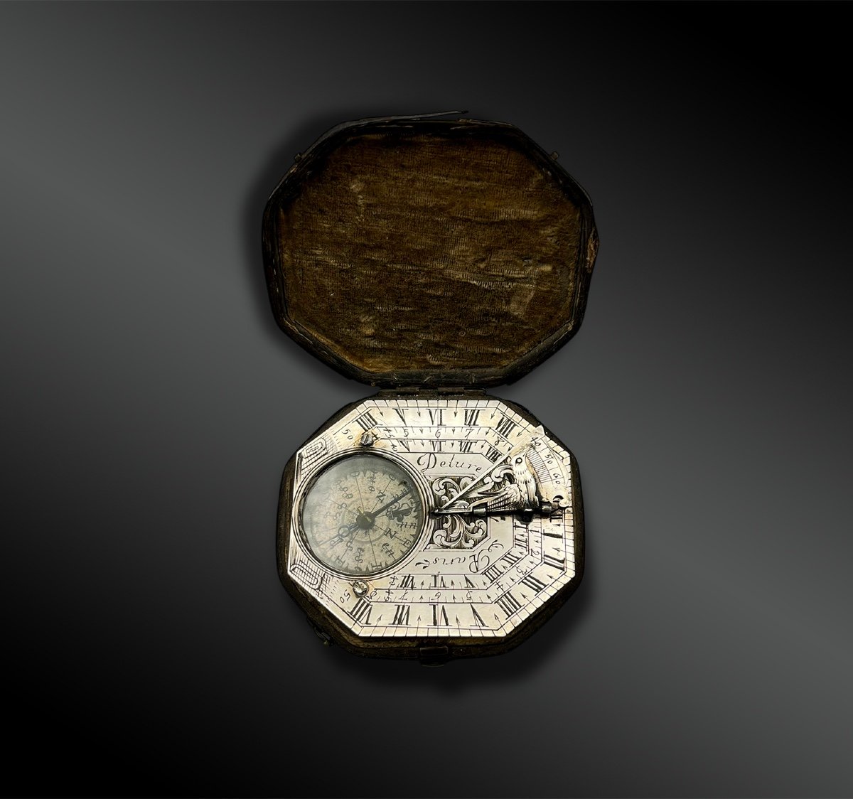 Portable Equinoctial Sundial - Jean-baptiste Delure (active In Paris From 1695 To 1736)