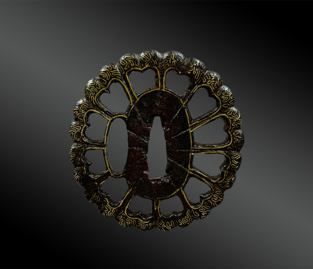   Tsuba, Garde De Katana, Grand Sabre Japonais  - Japon - Période Edo (1603-1868)-photo-2