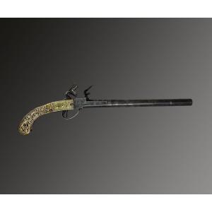 Pistolet à Coffre De Type Queen Anne, Pour Le Marché Oriental Angleterre - XIXème