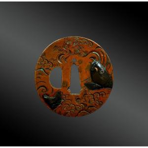 Tsuba à La Carpe - Japon - Période Meiji (1808-1912)