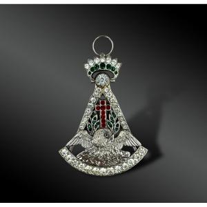 Jewel Of Knight Rose Cross, Freemason - France - 20th Century