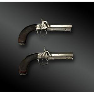 Pair Of Pistols Signed Thatam London - London, United Kingdom - 19th Century