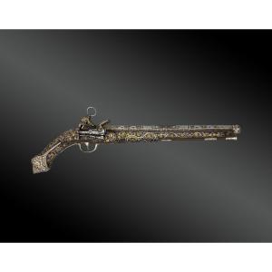 Oriental Flintlock Pistol, Great Luxury Ottoman Empire, 19th Century