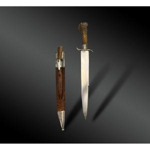 Hunting Dagger And Cofferdam - France - 19th Century